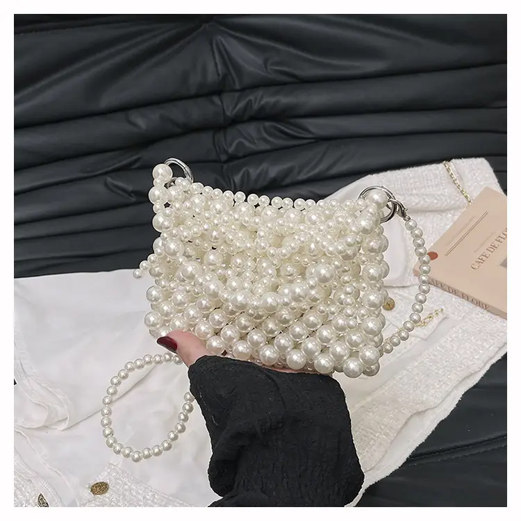 Pearl Chain Crossbody Bag Women's Fashionable Shoulder Bag — feature 22
