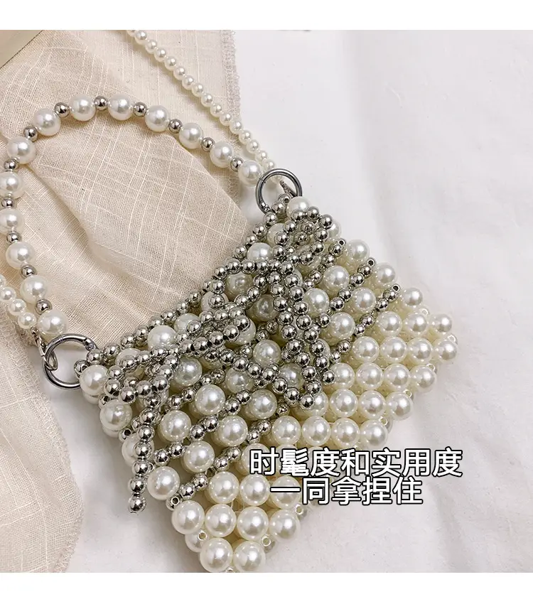 Pearl Chain Crossbody Bag Women's Fashionable Shoulder Bag — feature 5