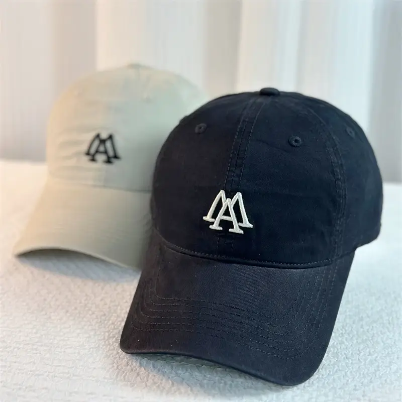 Men's Embroidered Duck Tongue Cap Grey Green - Image 9