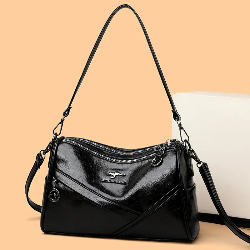 Brown Leather Shoulder Crossbody Bag for Women