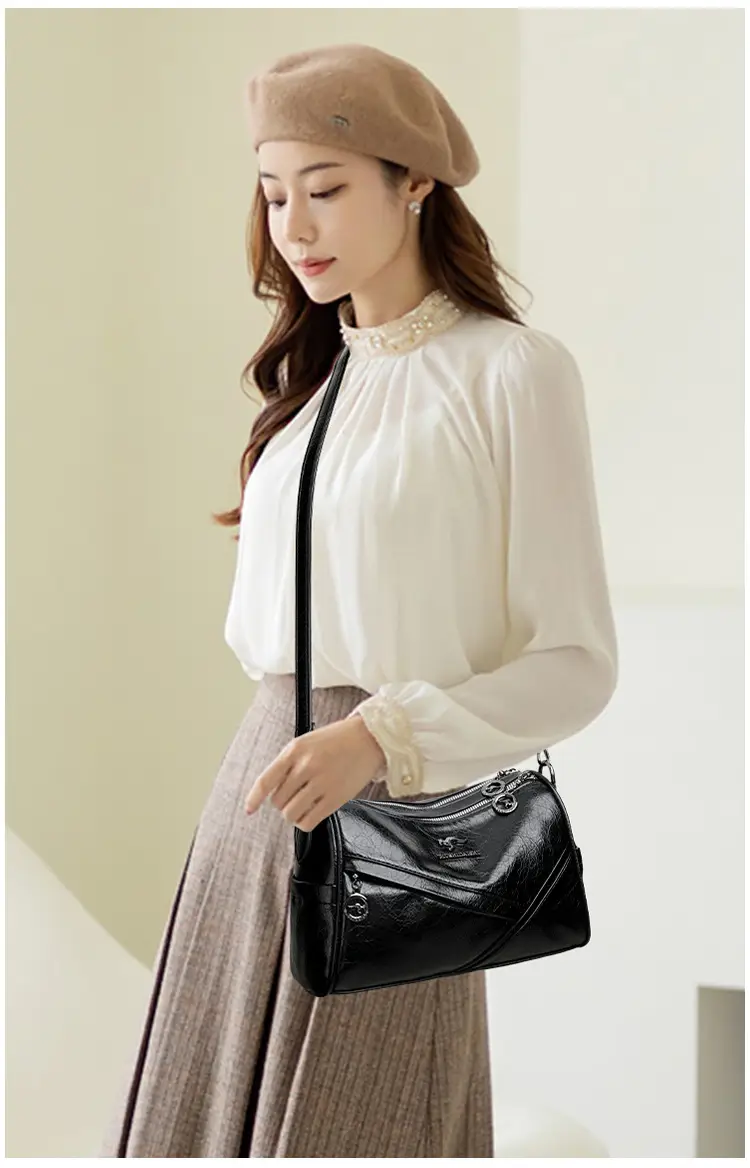 Brown Leather Shoulder Crossbody Bag for Women — feature 10