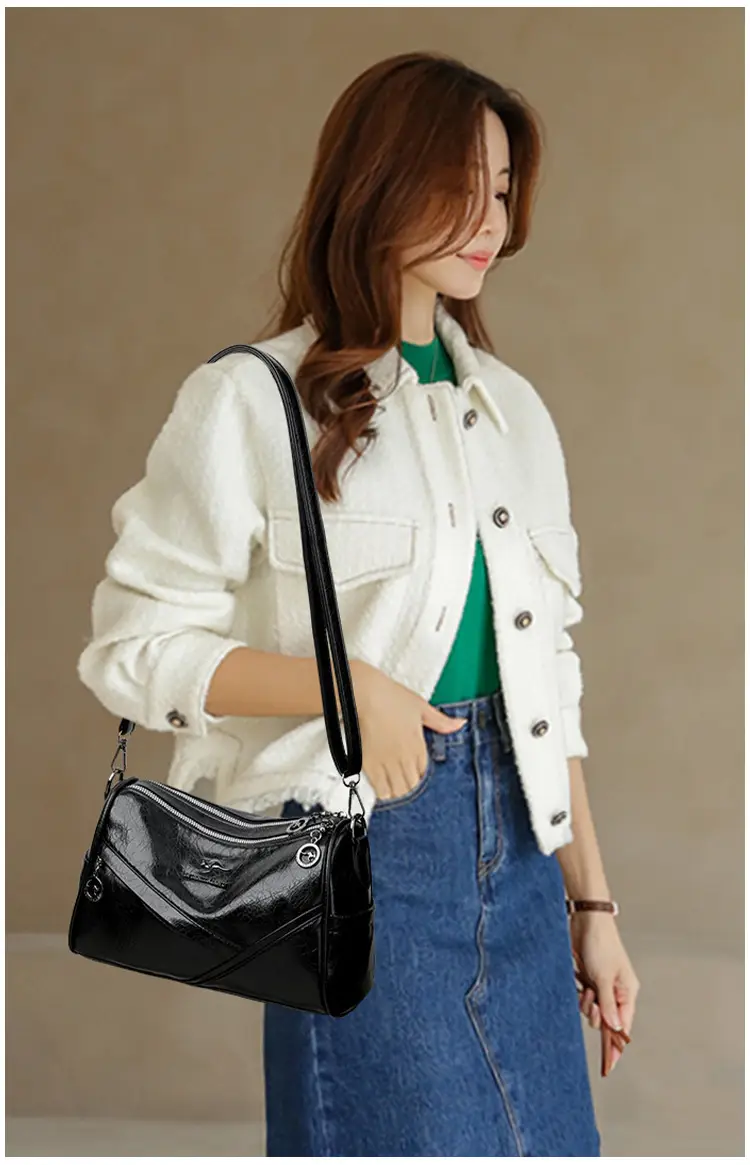 Brown Leather Shoulder Crossbody Bag for Women — feature 13