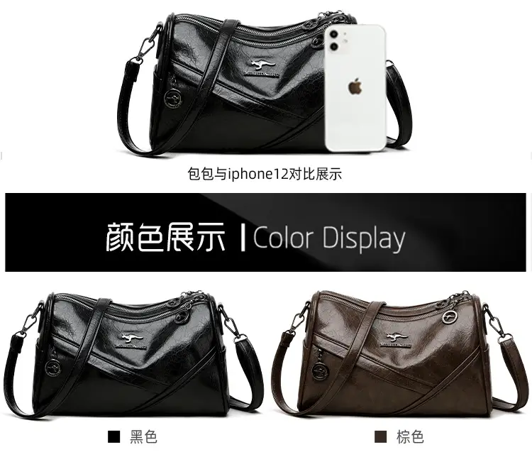 Brown Leather Shoulder Crossbody Bag for Women — feature 16