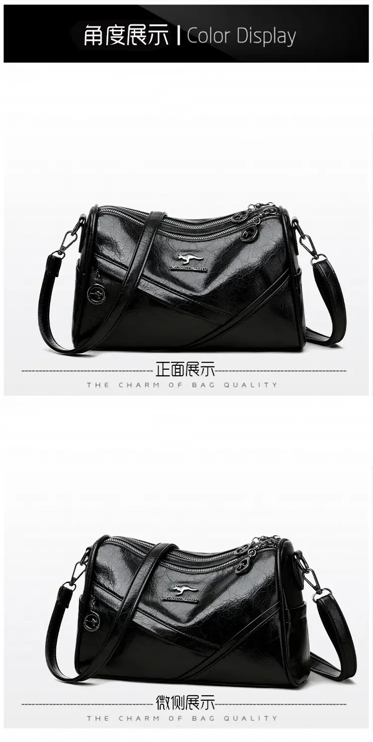 Brown Leather Shoulder Crossbody Bag for Women — feature 17