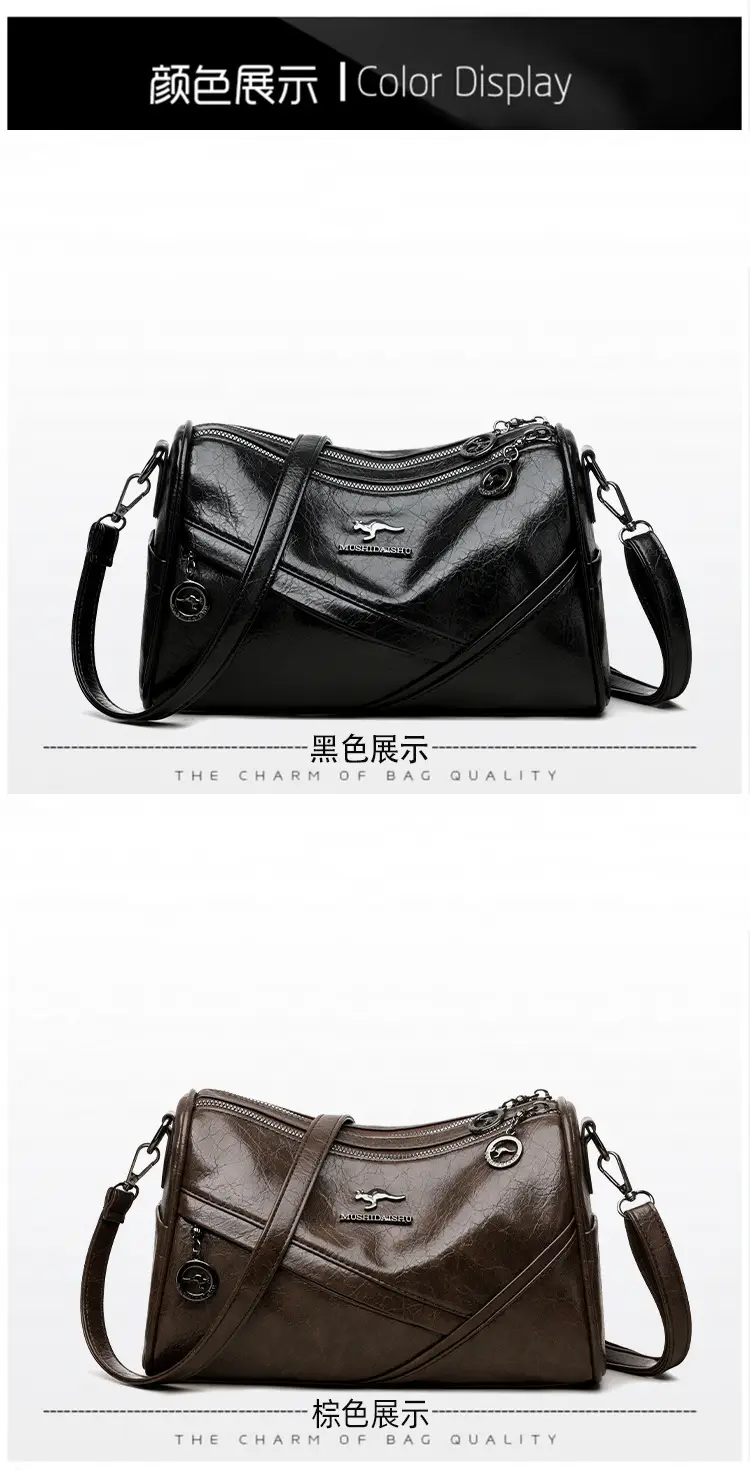 Brown Leather Shoulder Crossbody Bag for Women — feature 20