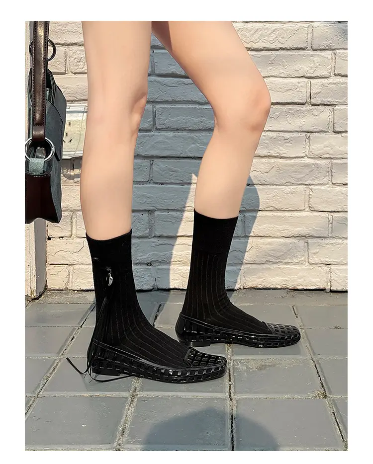 Shallow-Mouthed Single Shoes, Crystal Pvc Outdoor Casual Square-Toe Sandals, Slip-On Dance Shoes, Cool for Summer — feature 21