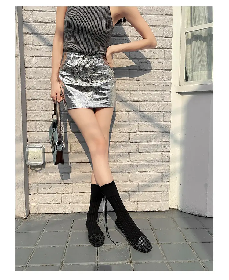 Shallow-Mouthed Single Shoes, Crystal Pvc Outdoor Casual Square-Toe Sandals, Slip-On Dance Shoes, Cool for Summer — feature 22