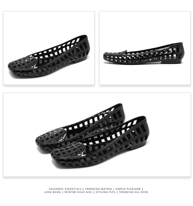 Shallow-Mouthed Single Shoes, Crystal Pvc Outdoor Casual Square-Toe Sandals, Slip-On Dance Shoes, Cool for Summer — feature 46