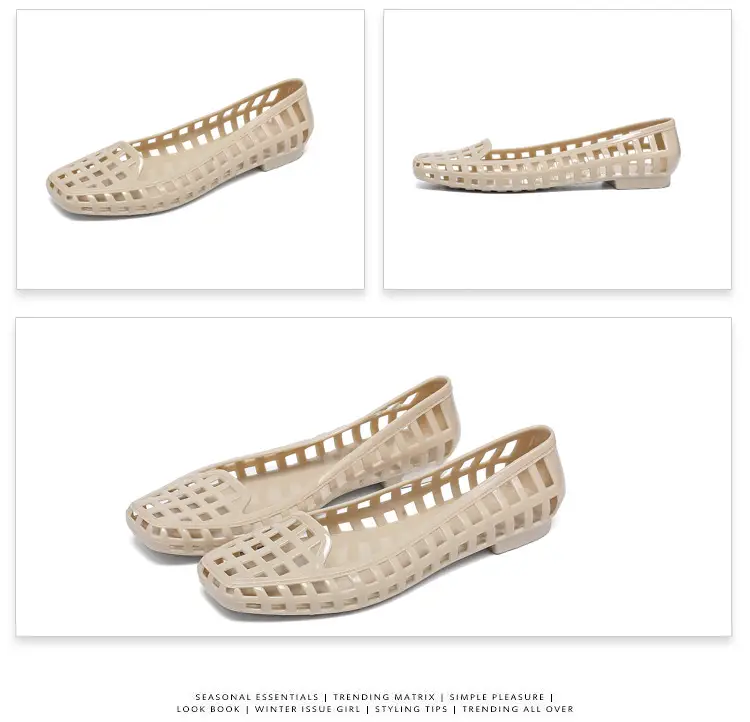 Shallow-Mouthed Single Shoes, Crystal Pvc Outdoor Casual Square-Toe Sandals, Slip-On Dance Shoes, Cool for Summer — feature 49