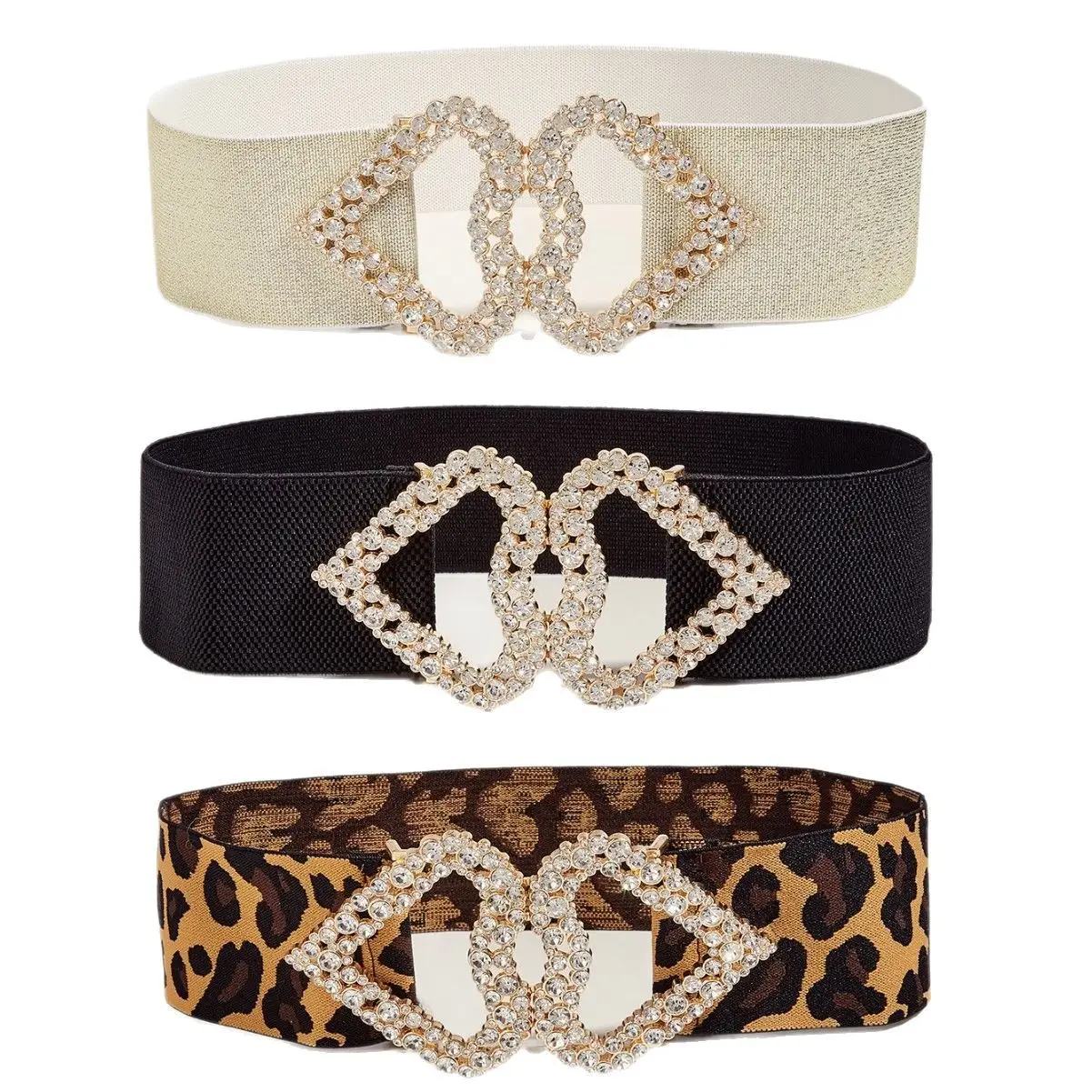 Love Buckle Belt for Women Gold Black Leopard - Image 6