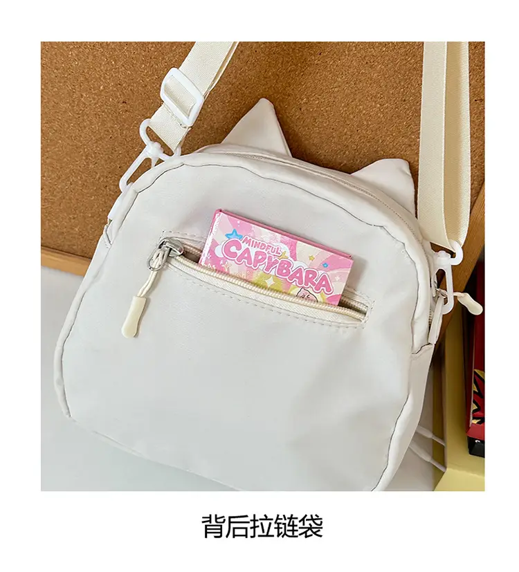 Sweet Cartoon Crossbody Bags for Girls Pink Blue Black — feature 8