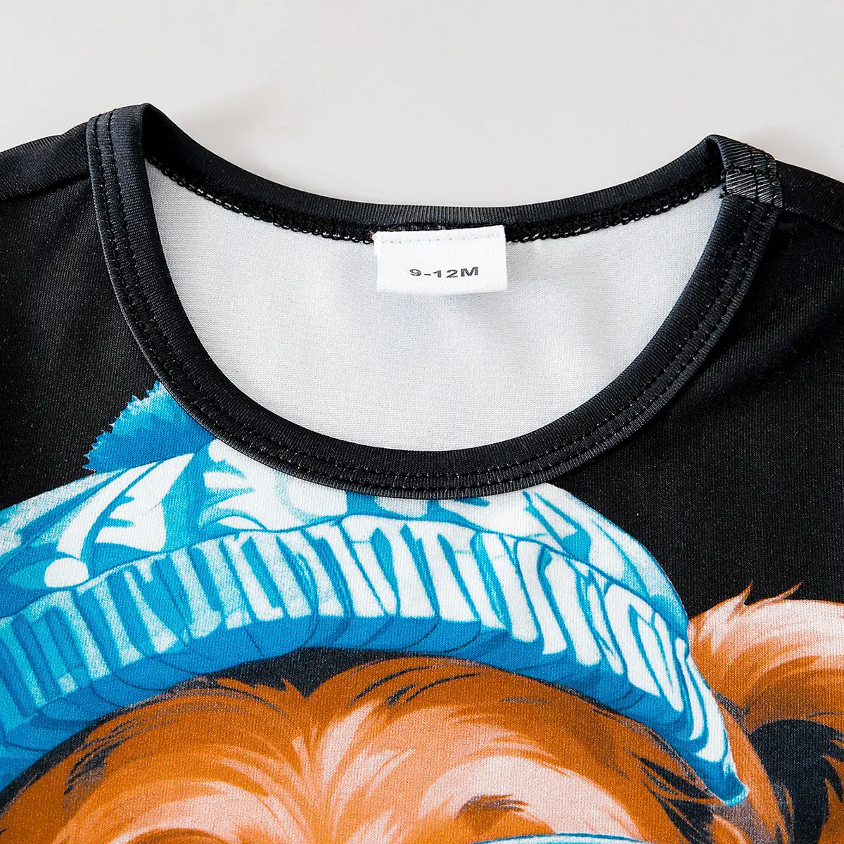Boy Bear Print Shorts T-Shirt Set Black Summer - Image 4