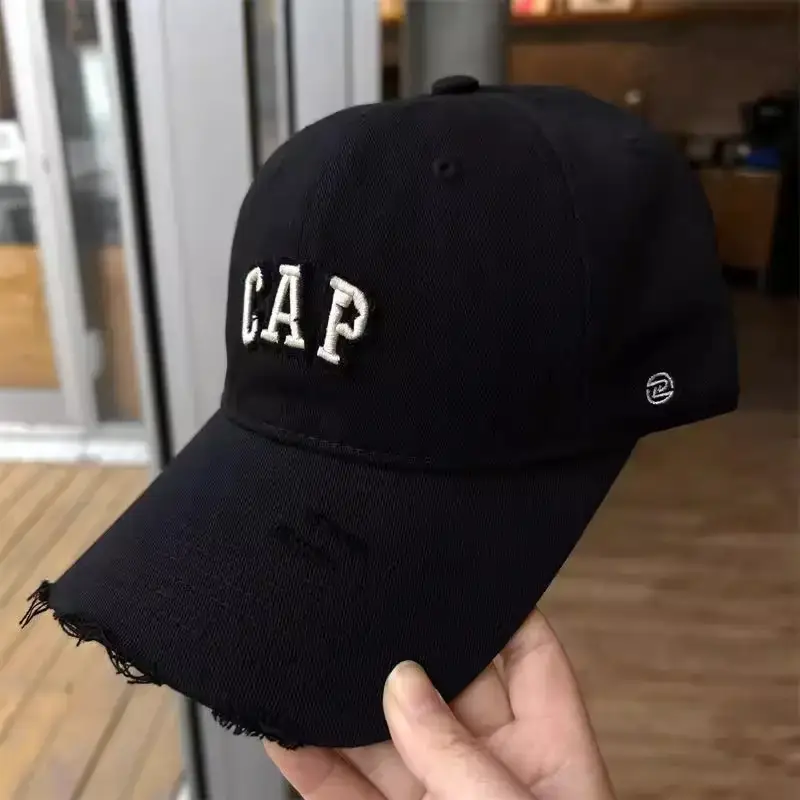 White Cap with CAP Embroidery for Men Women — feature 4