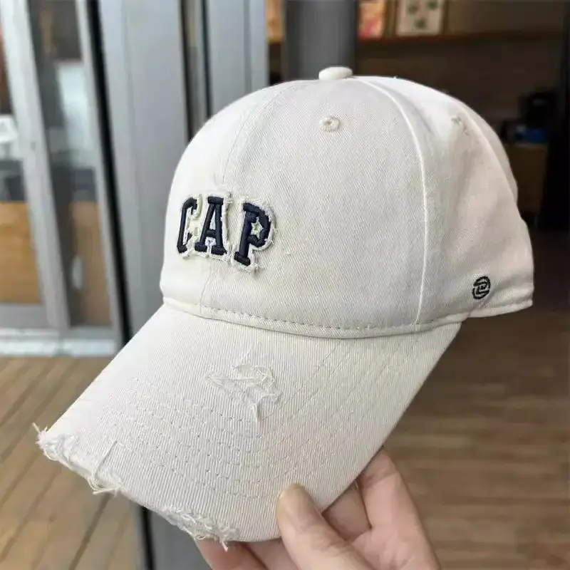 White Cap with CAP Embroidery for Men Women — feature 7