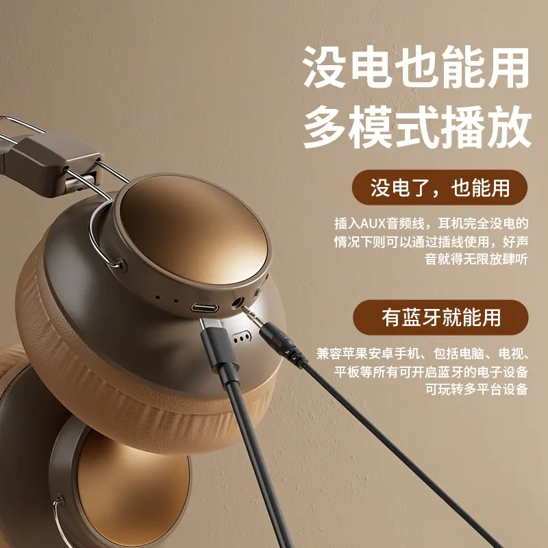 Wireless Bluetooth Headphones with Large Earmuffs & Noise Reduction - Image 6
