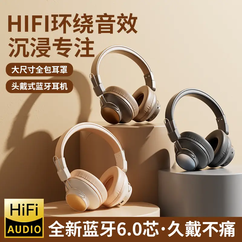 Wireless Bluetooth Headphones with Large Earmuffs & Noise Reduction - Image 7