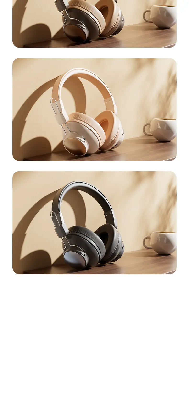 Wireless Bluetooth Headphones with Large Earmuffs & Noise Reduction β feature 16