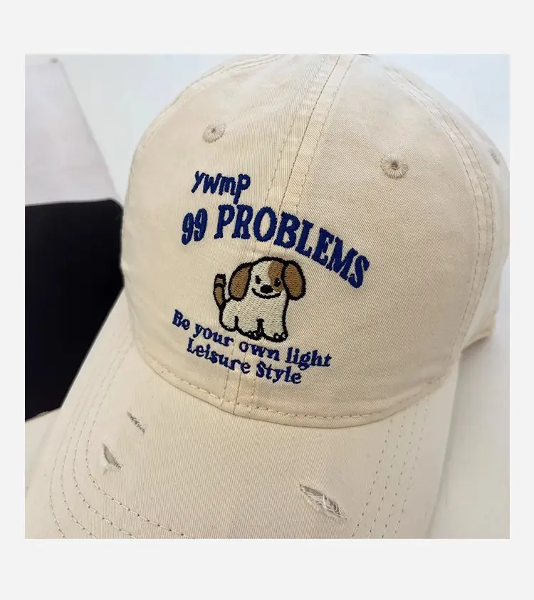 2025 Ripped Dog Cap for Women Spring Summer Wide Brim Sunshade — feature 4