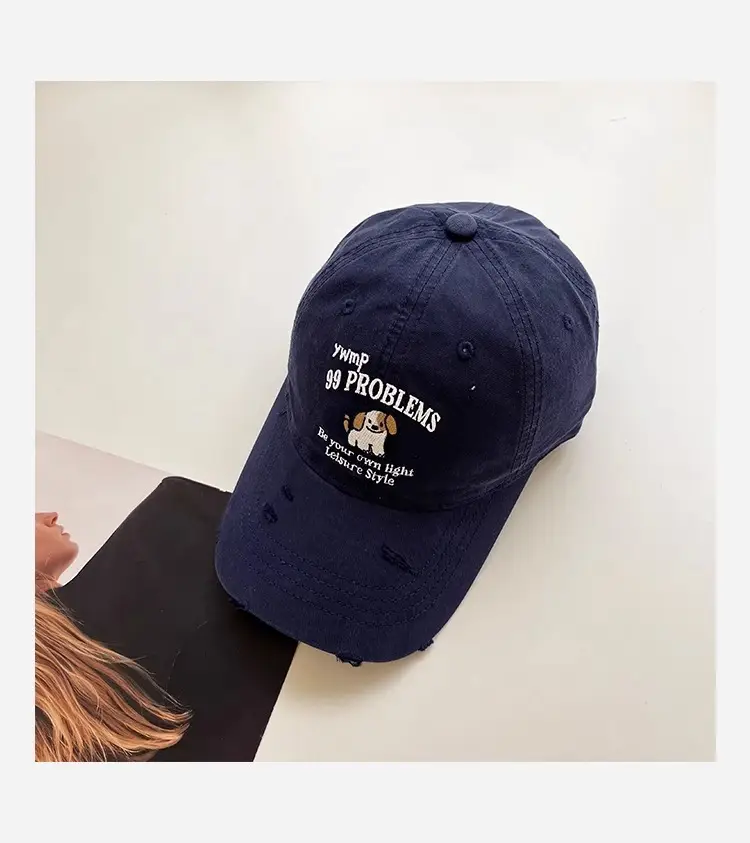 2025 Ripped Dog Cap for Women Spring Summer Wide Brim Sunshade — feature 9