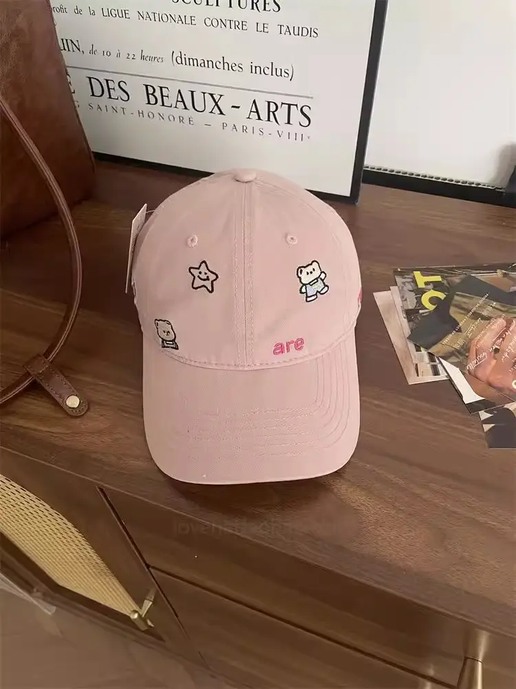 Cute Cartoon Bear Cap Women Pink 2025 — feature 24
