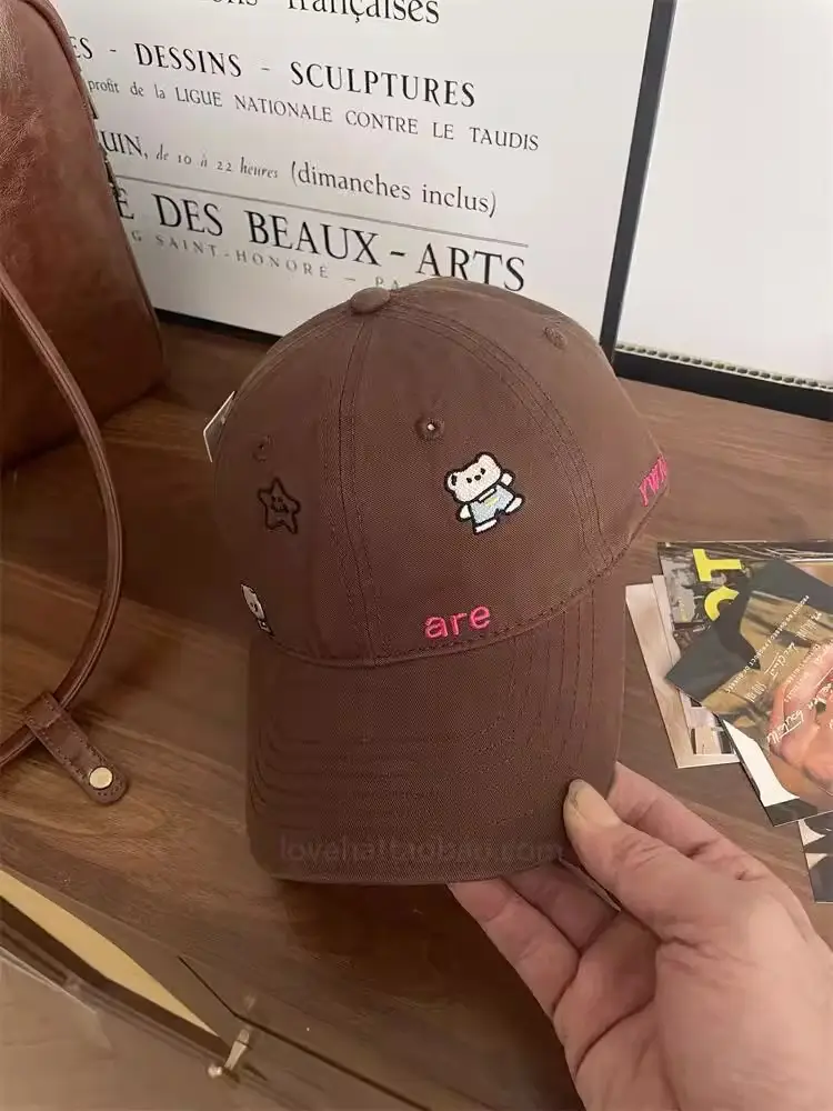 Cute Cartoon Bear Cap Women Pink 2025 — feature 25