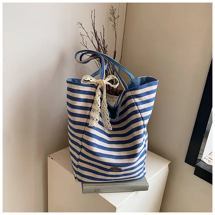 Women's Striped Crossbody Bag with Gold Embroidery — feature 25
