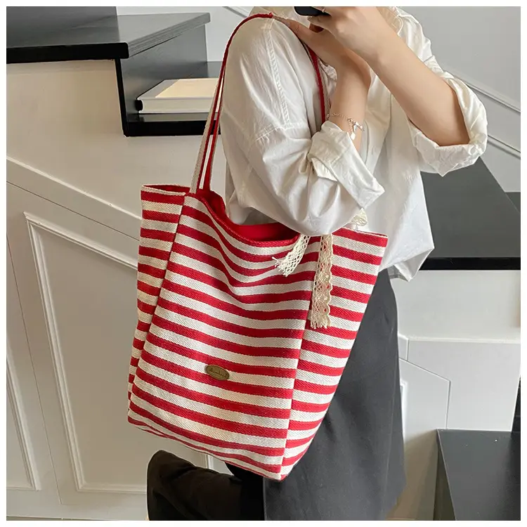 Women's Striped Crossbody Bag with Gold Embroidery — feature 38
