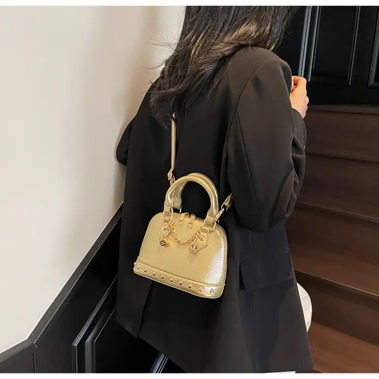 Golden Rivet Satchel Handbag for Women 2025 — feature 10