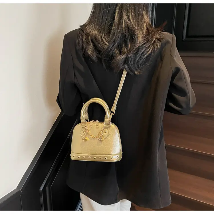 Golden Rivet Satchel Handbag for Women 2025 — feature 11