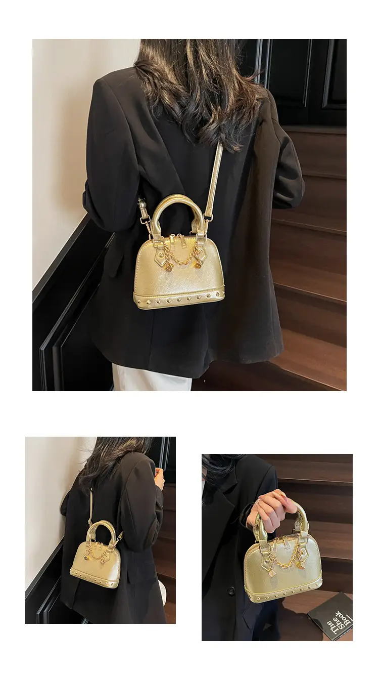 Golden Rivet Satchel Handbag for Women 2025 — feature 26