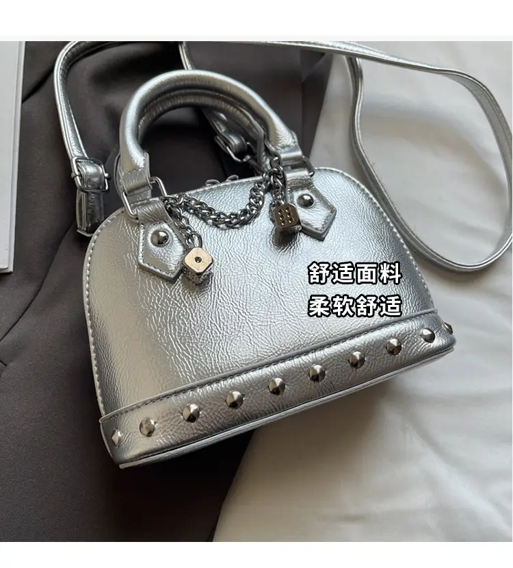 Golden Rivet Satchel Handbag for Women 2025 — feature 5