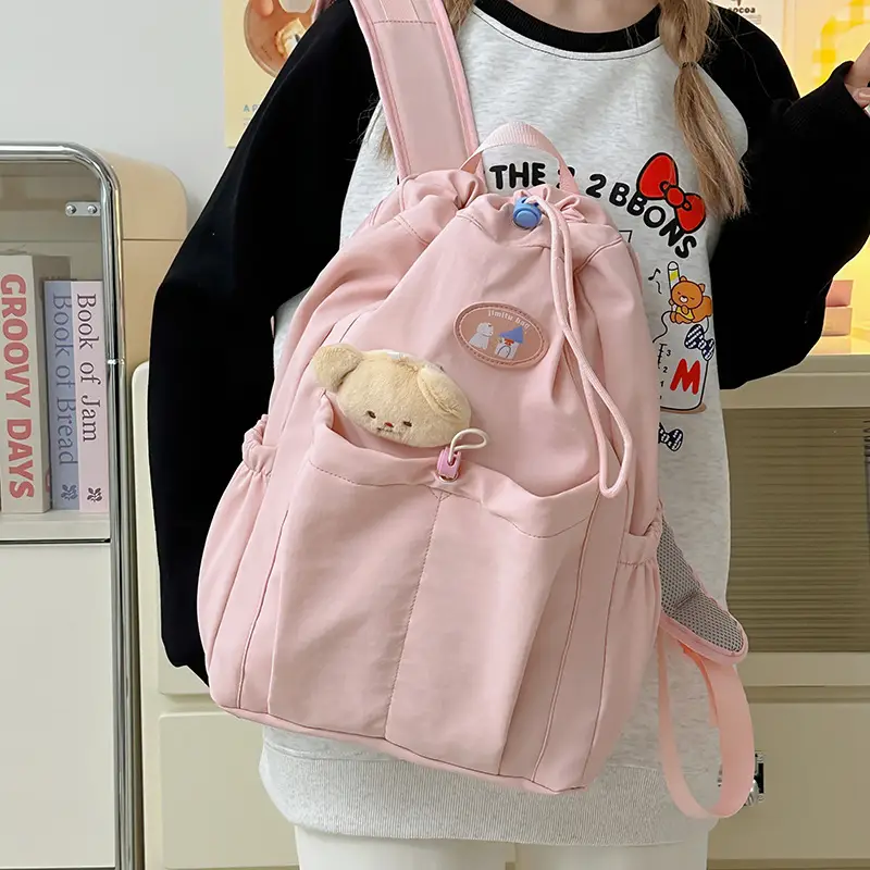Light Blue Cross-Border School Backpack for Women - Image 14