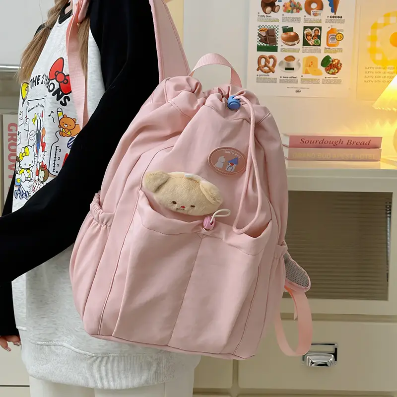 Light Blue Cross-Border School Backpack for Women - Image 6