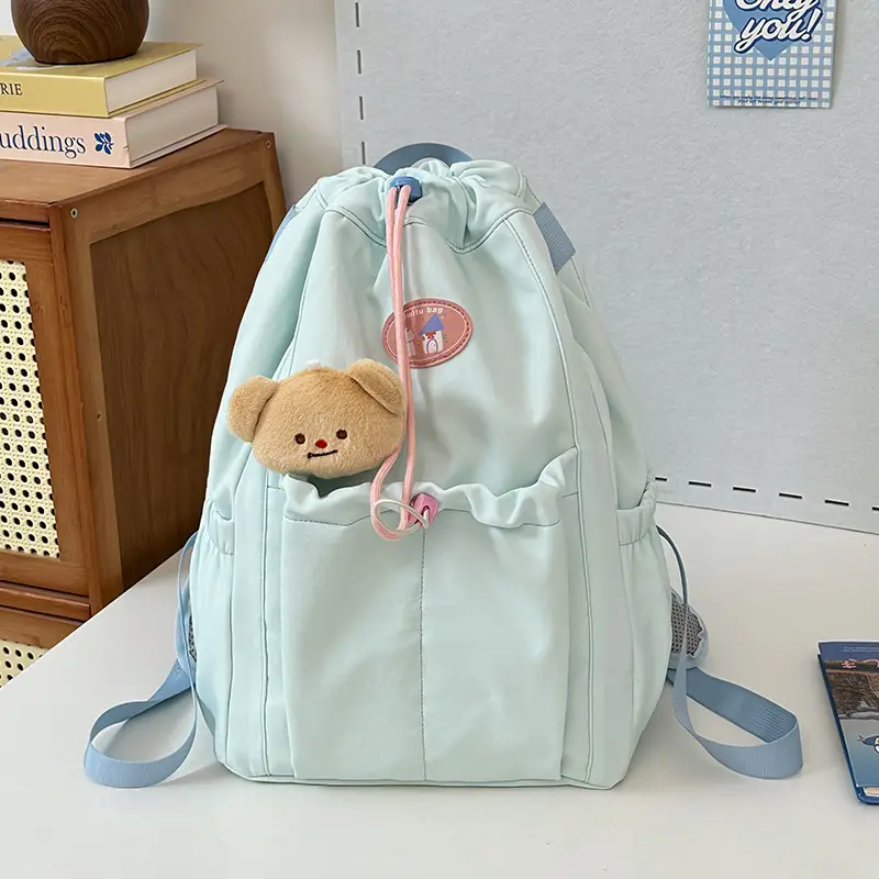 Light Blue Cross-Border School Backpack for Women - Image 7