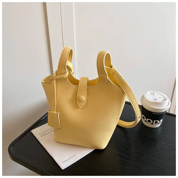 Women's Yellow Textured Shoulder Bag 2025 New Arrival — feature 22