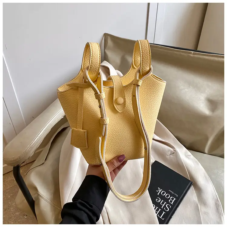 Women's Yellow Textured Shoulder Bag 2025 New Arrival — feature 24