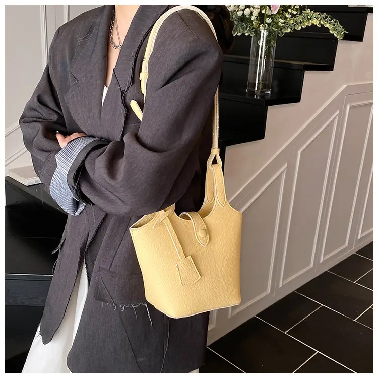 Women's Yellow Textured Shoulder Bag 2025 New Arrival — feature 25