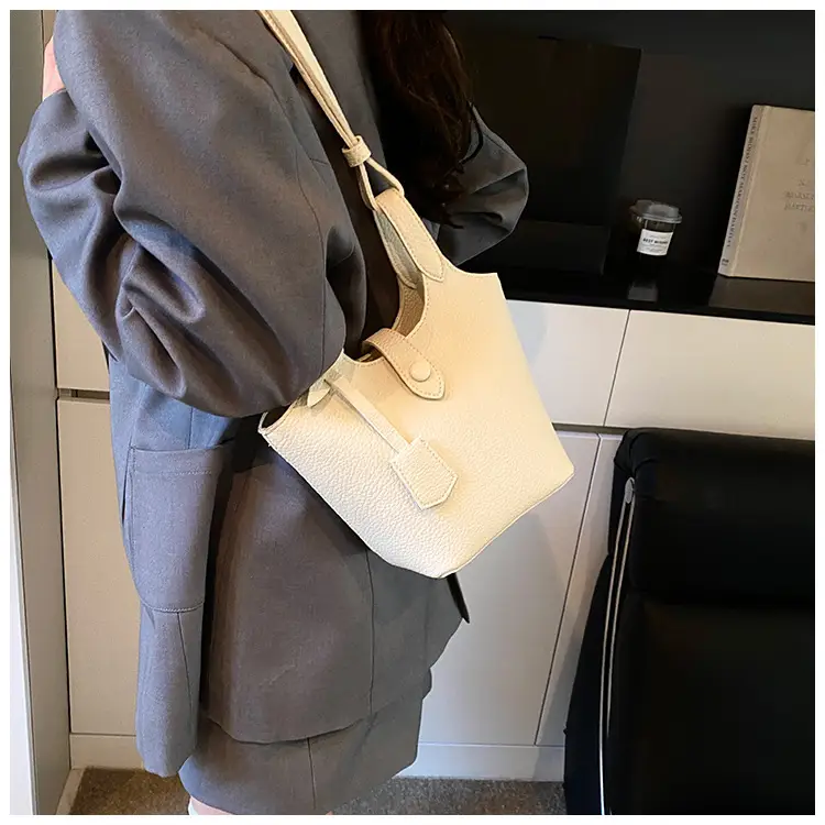 Women's Yellow Textured Shoulder Bag 2025 New Arrival — feature 33