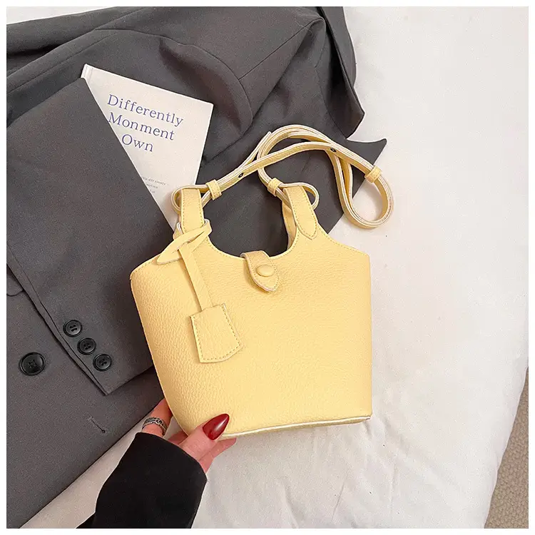 Women's Yellow Textured Shoulder Bag 2025 New Arrival — feature 37
