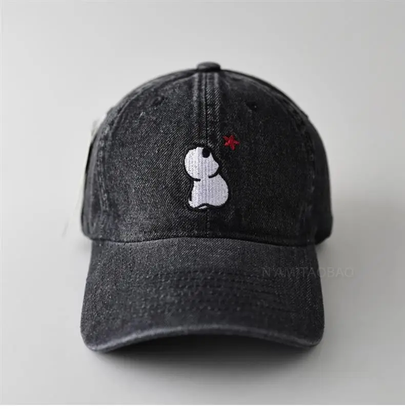 Women Blue Denim Cartoon Bear Cap — feature 5