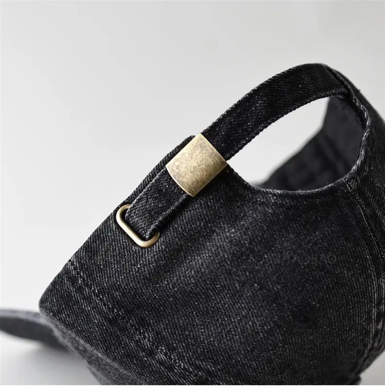 Women Blue Denim Cartoon Bear Cap — feature 7