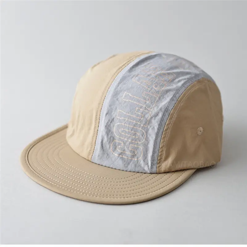 Men Baseball Cap Gold Label White Band Casual Outdoor
