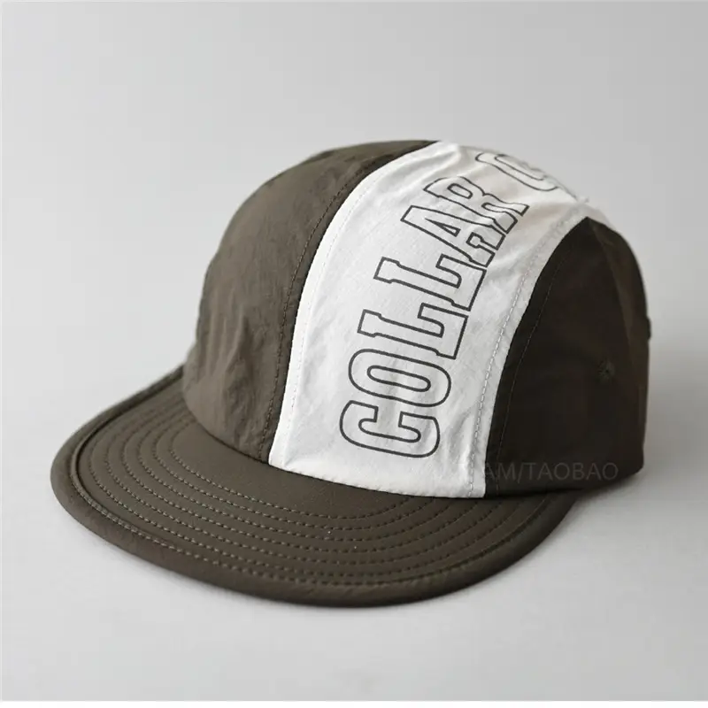 Men Baseball Cap Gold Label White Band Casual Outdoor