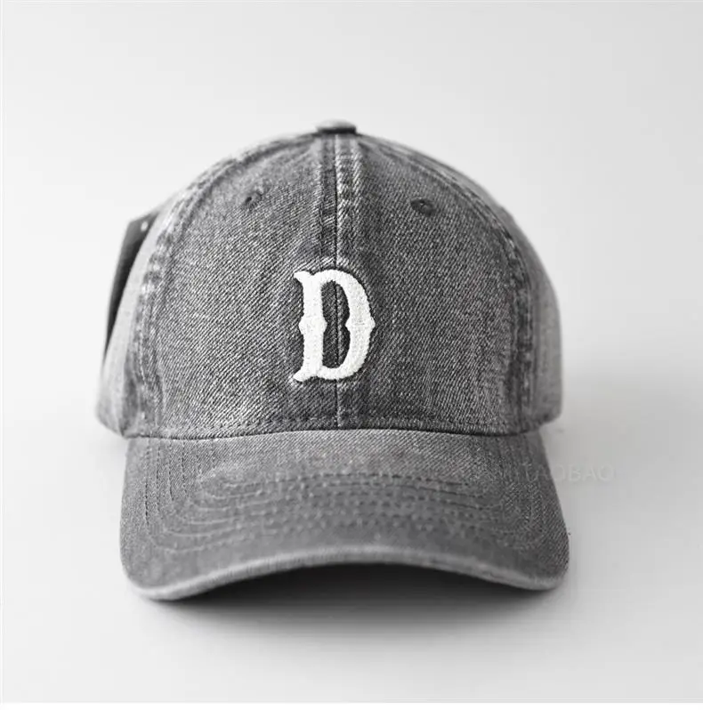 Denim Baseball Cap with Letter Embroidery for Men Women — feature 2