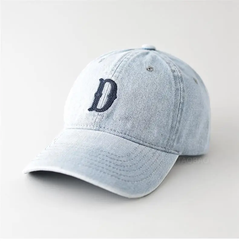 Denim Baseball Cap with Letter Embroidery for Men Women — feature 3