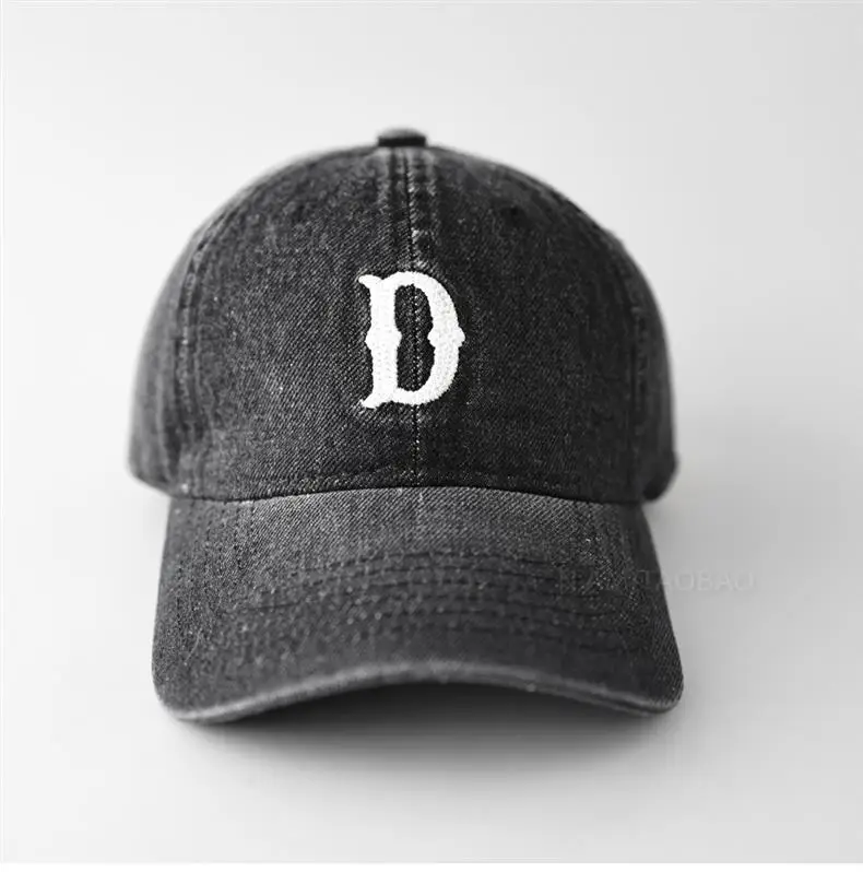 Denim Baseball Cap with Letter Embroidery for Men Women — feature 7
