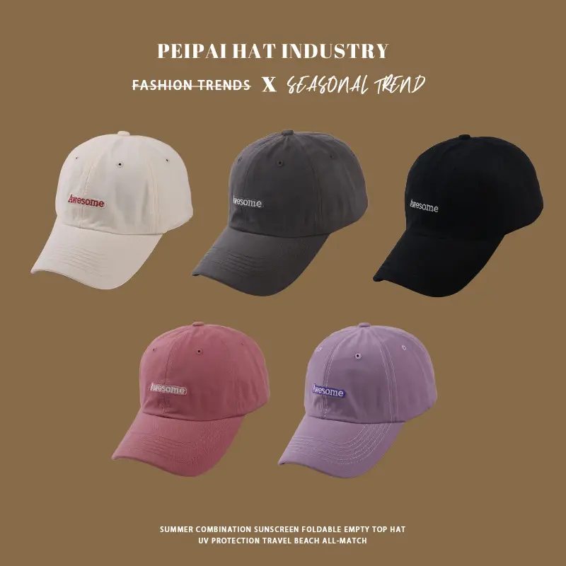 White Embroidered Baseball Cap for Women — feature 2