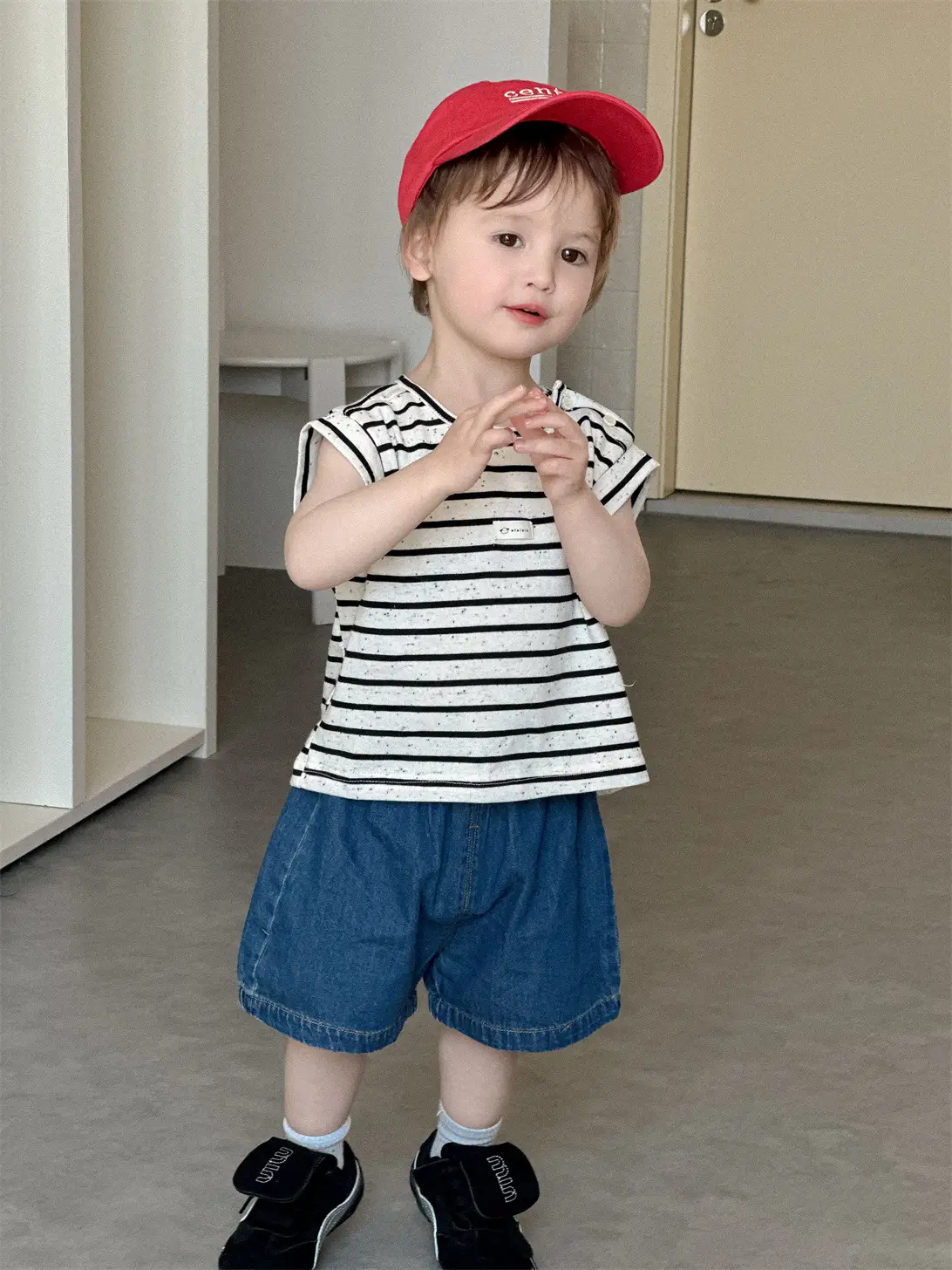 Boys Striped T-Shirt & Denim Shorts Set Summer 2026 - Image 5