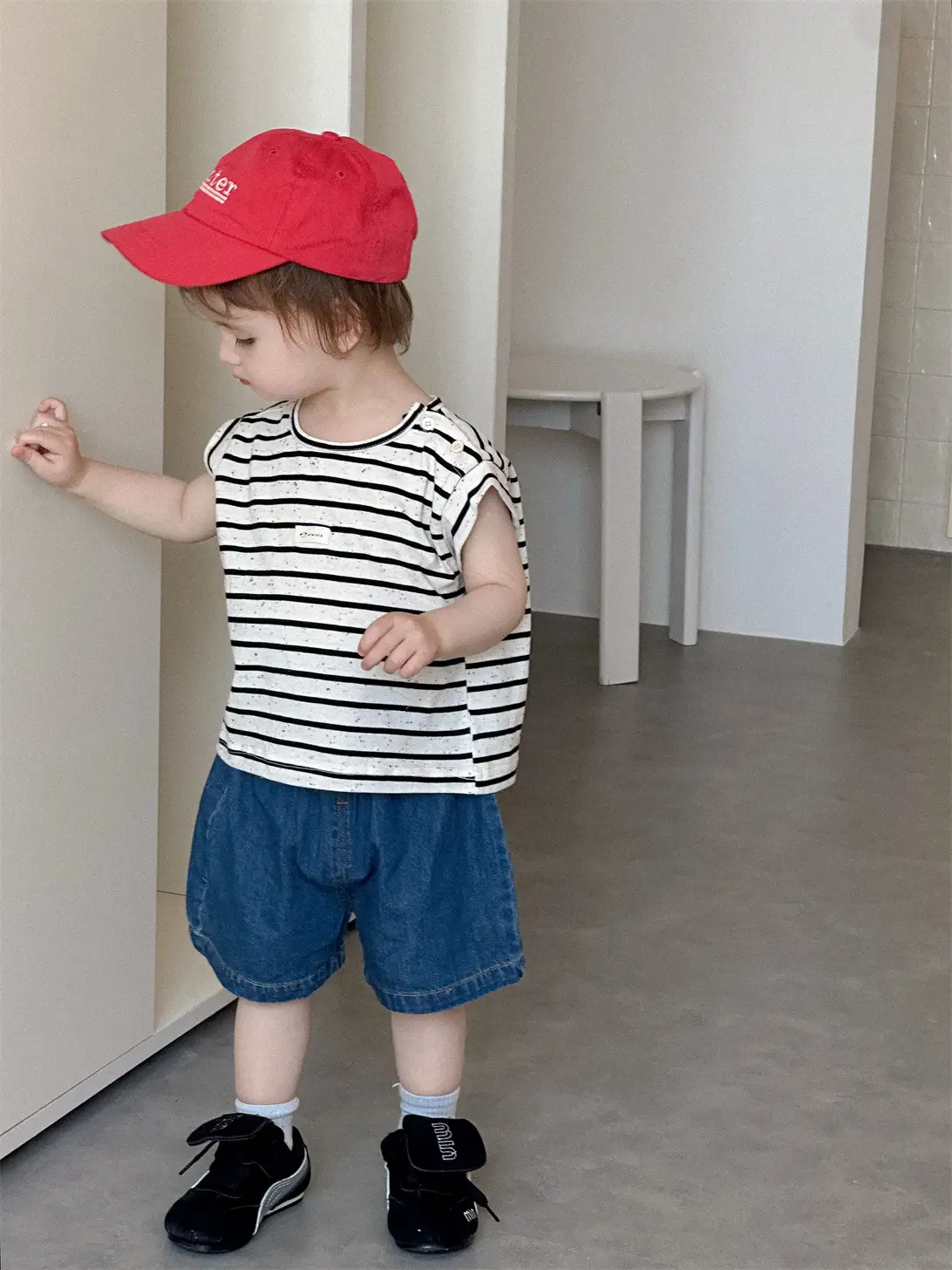 Boys Striped T-Shirt & Denim Shorts Set Summer 2026 - Image 6
