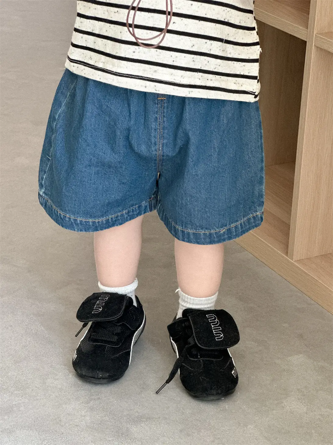 Boys Striped T-Shirt & Denim Shorts Set Summer 2026 - Image 2